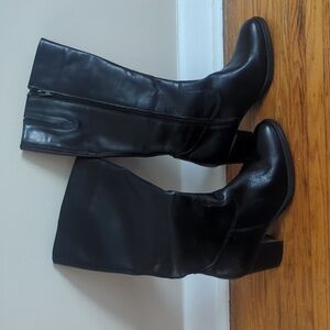 Black knee high boots